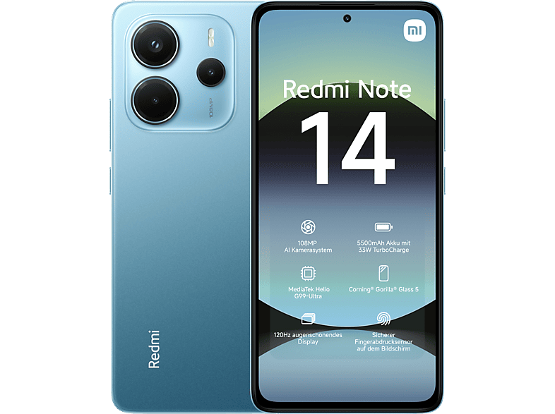 XIAOMI Redmi Note 14 128 GB Ocean Blue Dual SIM von XIAOMI