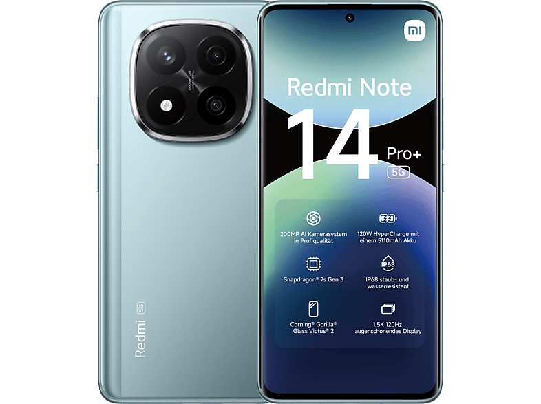 XIAOMI Redmi Note 14 Pro+ 5G 256 GB Frost Blue Dual SIM XIAOMI Redmi Note 14 Pro+ 5G 256 GB Frost Blue Dual SIM von XIAOMI