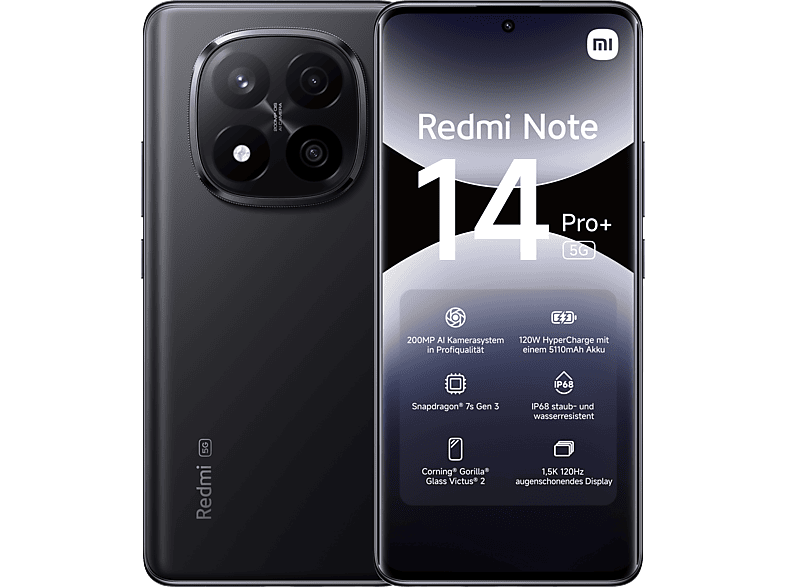 XIAOMI Redmi Note 14 Pro+ 5G 256 GB Midnight black Dual SIM XIAOMI Redmi Note 14 Pro+ 5G 256 GB Midnight black Dual SIM von XIAOMI