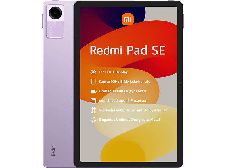 XIAOMI Redmi Pad SE, Tablet, 128 GB, 11 Zoll, Lavender Purple von XIAOMI