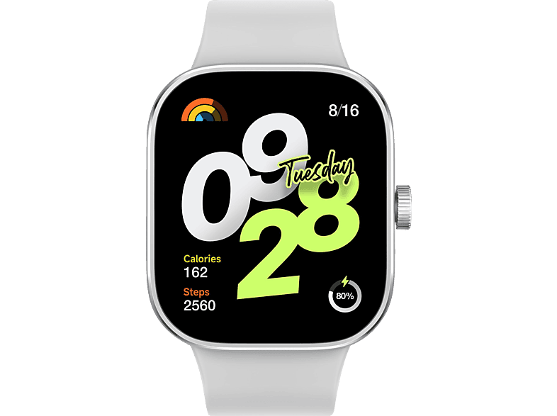 XIAOMI Redmi Watch 4 Smartwatch Aluminiumlegierung TPU, 20-200 mm, Silber von XIAOMI