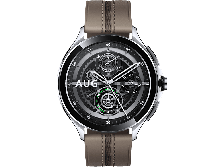 XIAOMI Watch 2 Pro, BT Smartwatch Aluminium Fluorkautschuk/Leder, 22 mm, Silver von XIAOMI
