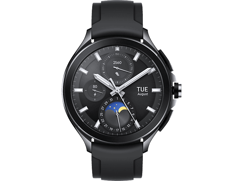 XIAOMI Watch 2 Pro, LTE Smartwatch Aluminium Fluorkautschuk, 22 mm, Black von XIAOMI