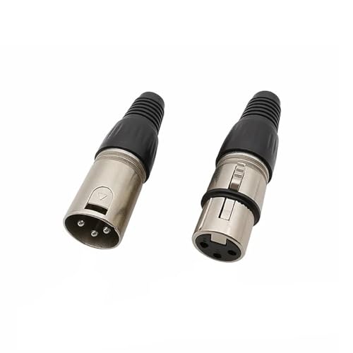 1/2/10Pcs 3 Pin XLR Audio Kabel Stecker MIC Stecker Weibliche Jack Mikrofon Draht Stecker Adapter(2Pcs Female) von XIAONIYI