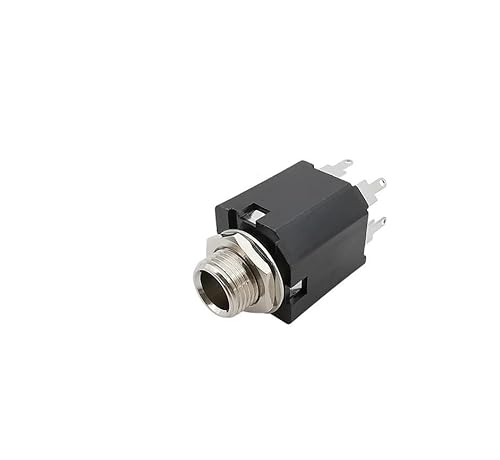 1/2/5Pcs 6,35mm Kopfhörer Stecker Buchse 1/4 Zoll Stecker Mit Mutter 3 Pin 5 Pin audio Weibliche Jack PJ612A(3 Pin,5Pcs) von XIAONIYI