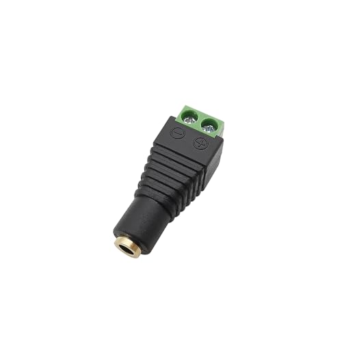 3,5 mm 2/3/4-poliger Stecker/Buchse auf Schraubklemmenanschluss Mono/Stereo 3,5 mm 1/8 Zoll Kopfhörer-Audiobuchsenadapter(Female 2Pole) von XIAONIYI