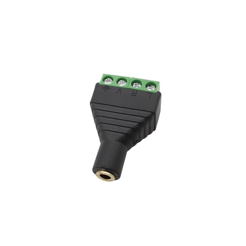 3,5 mm 2/3/4-poliger Stecker/Buchse auf Schraubklemmenanschluss Mono/Stereo 3,5 mm 1/8 Zoll Kopfhörer-Audiobuchsenadapter(Female 4Pole) von XIAONIYI