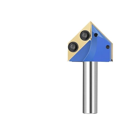 Fräser 1/2 Schaft 90 Grad V Nut Router Bit Hartmetall Einsatz Holz Hobel Bit V Slot Gravur Bit for holzbearbeitung(10pcs Blade) von XIAONIYI