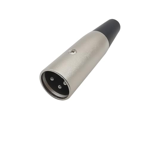 Metall XLR 3Pin Stecker Männliche und Weibliche Jack Lötadapteranschluss for Musik Schreibtisch Lautsprecher Audio Mikrofon Mic Kabelanschlüsse(1Pcs Male) von XIAONIYI