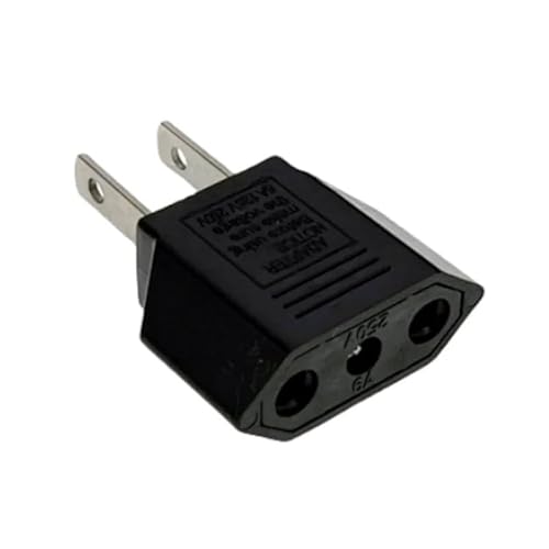 US-zu-EU-amerikanischer Reiseadapter, 2-polig, 4,0 mm, europäischer EU-zu-US-Stecker, Netzteil, Konverter, Steckdose(Green) von XIAONIYI