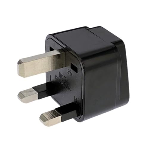 Universal AU EU CN US nach UK Reisestecker Adapter Typ G Singapur Malaysia Großbritannien Steckdosenkonverter Weiß Schwarz 13A(Black) von XIAONIYI