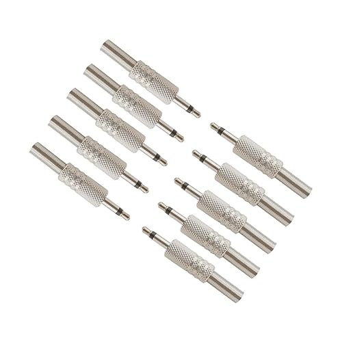 XIAONIYI 10 Stücke Metall 3,5 Mm Audio Mono Stecker Stecker Mit Feder Schwanz 3,5mm 2 Pole Kopfhörer Jack Stecker Solder Stecker von XIAONIYI