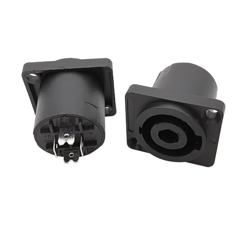 XIAONIYI 2 Stücke 4 Pin Speakon Buchse Buchse Stecker Audio Lautsprecher Verstärker Konverter for PA Verstärker Kabel Steckdose Clip von XIAONIYI