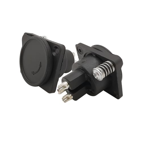 XIAONIYI 2Pcs XLR Stecker 3 Pin Stecker Weibliche Jack Panel Mount Chassis Stecker Buchse Audio Lautsprecher Adapter(Gold) von XIAONIYI