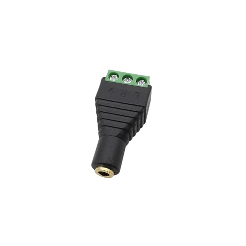 XIAONIYI 3,5 mm 2/3/4-poliger Stecker/Buchse auf Schraubklemmenanschluss Mono/Stereo 3,5 mm 1/8 Zoll Kopfhörer-Audiobuchsenadapter(Female 3Pole) von XIAONIYI
