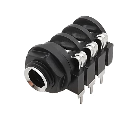 XIAONIYI 5 Stücke 6,35mm Audio Mikrofon Buchse Stereo Weibliche Jack 6 Pins Anschlüsse Schwarz von XIAONIYI