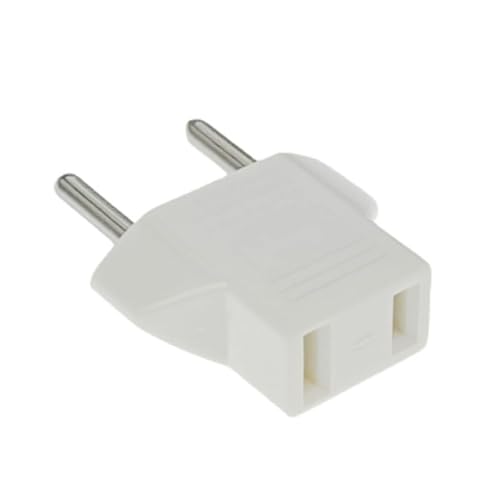 XIAONIYI US-zu-EU-amerikanischer Reiseadapter, 2-polig, 4,0 mm, europäischer EU-zu-US-Stecker, Netzteil, Konverter, Steckdose(Army Green) von XIAONIYI