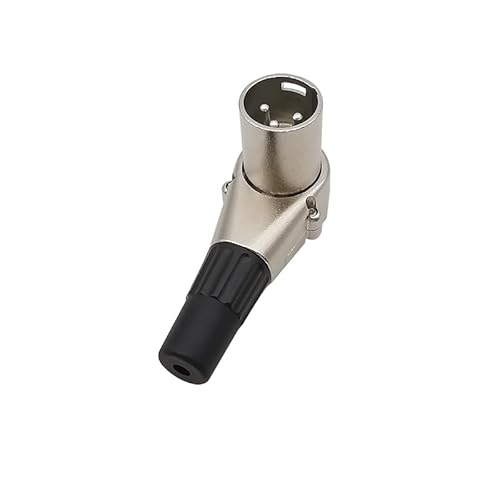 XIAONIYI XLR 3-poliger Stecker, rechtwinkliger Stecker, Buchse, 3-poliger XLR-Audiomikrofon-Löttyp, Kabelstecker-Adapter(SL 1 Male) von XIAONIYI