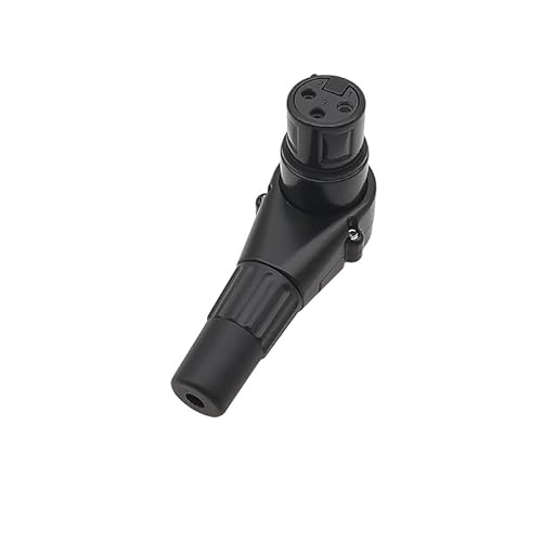 XLR 3-poliger Stecker, rechtwinkliger Stecker, Buchse, 3-poliger XLR-Audiomikrofon-Löttyp, Kabelstecker-Adapter(BK 1 Female) von XIAONIYI
