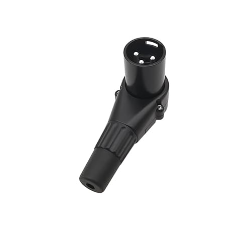 XLR 3-poliger Stecker, rechtwinkliger Stecker, Buchse, 3-poliger XLR-Audiomikrofon-Löttyp, Kabelstecker-Adapter(BK 1 Male) von XIAONIYI