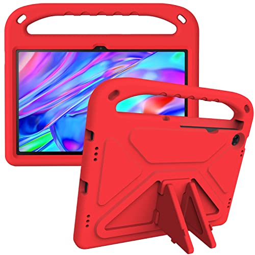 Heavy Duty Rugged Schocksicherheit Kids Case for Lenovo Tab M10 Plus 3rd Gen 10,6 Zoll 2022, Leichter Gewichtsschock -Proof -Griff Ständer Kinderfreundlicher Schutzschutzgehäuse (Color : RED) von XIAOPING