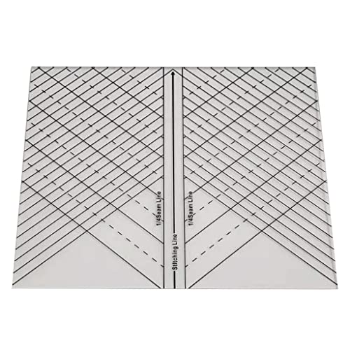 Professionelles Schneidern-Lineal, gerades Lineal, 24,1 x 19,1 cm, Quilt-Werkzeug, Zuhause, Kleidung, Geschäft, Nähzubehör von XIAOQENAN