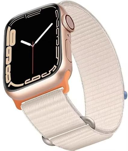 Nylon Armband Kompatibel mit Apple Watch Armband,Verstellbare Sport Loop Strap für 42mm 44mm 45mm 49mm iWatch SE Series 9/8/7/6/5/4/3/2/1 Herren Damen,Polarstern von XIAOYUJIAYOU