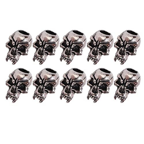 XIASABA 10PCS Schädel Anhänger Schirme Skelett Schädel Anhänger für Taschenlampe Armband Halskette Schnurkügelchen von XIASABA