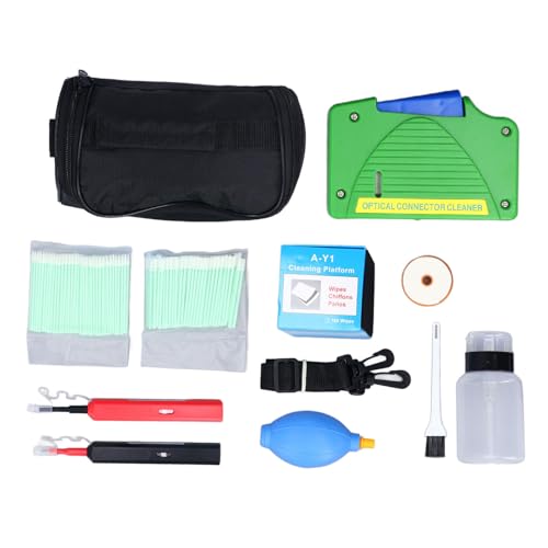 XIASABA 11-teiliges Glasfaser-Reinigungswerkzeug-Set mit 1 25 mm und 2 5 mm Faserend-Reinigungsstift, Reinigungsbox für SC FC ST LC MU-Stecker, ideal für die Wartung und Reinigung XIASABA 11-teiliges Glasfaser-Reinigungswerkzeug-Set mit 1 25 mm und 2 5 mm Faserend-Reinigungsstift, Reinigungsbox für SC FC ST LC MU-Stecker, ideal für die Wartung und Reinigung von XIASABA