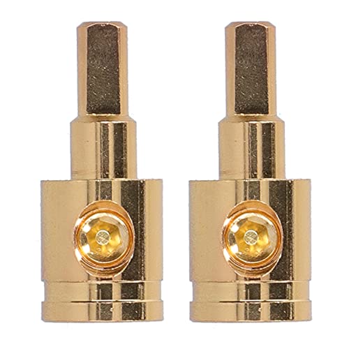 XIASABA 2 Stück 0GA Drahtreduzier-Anschlussklemmenstecker, reines Kupfer, vergoldet, ideal für die Modifikation von Auto-Audioverstärkern, Wechselrichterbatterien und XIASABA 2 Stück 0GA Drahtreduzier-Anschlussklemmenstecker, reines Kupfer, vergoldet, ideal für die Modifikation von Auto-Audioverstärkern, Wechselrichterbatterien und von XIASABA