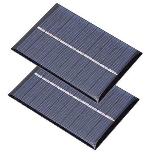 XIASABA 2PCS 0,6W 5V Polysilicon Solar Panel Ladescheibe Ladegerät für kleine Stromversorgungsgeräte 80 x 55 mm hohe Umwandlungsrate Leicht hohe von XIASABA