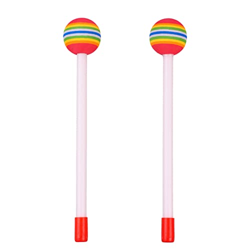 XIASABA 2PCS Drum Sticks Round Filz Mallet Eva Orff Hand Percussion Beat Toy in Regenbogenfarbe für alle Arten von Menschen wie Musiklehrer Anfänger Kinder und Erwachsene geeignet XIASABA 2PCS Drum Sticks Round Filz Mallet Eva Orff Hand Percussion Beat Toy in Regenbogenfarbe für alle Arten von Menschen wie Musiklehrer Anfänger Kinder und Erwachsene geeignet von XIASABA