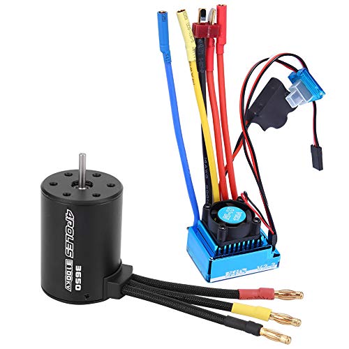 XIASABA 3650 3100KV bürstenloser Motor und ESC -RC -Zubehör für 1/10 RC -Auto -Modell mit 45A 60A 80A 120A ESC -Optionen (120a) von XIASABA