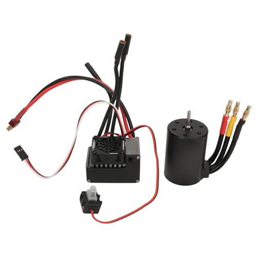 XIASABA 3650 bürstenloser Motor 60A bürstener ESC Elektrik -Speed ​​Controller Combo für 1/10 RC -Auto 4300kV Hoch -Drehmoment mit mehreren Schutzfunktionen (4300KV) von XIASABA