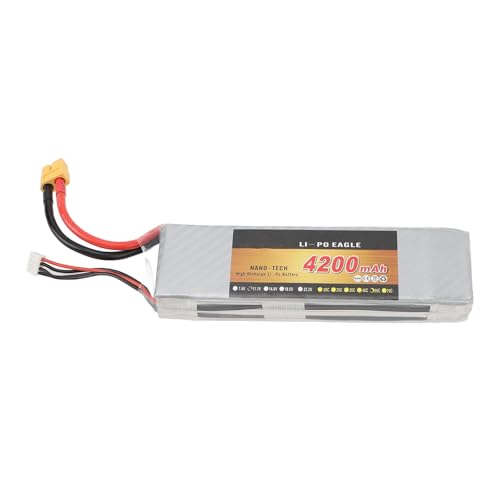 XIASABA 3S LIPO Batterie 55C 4200mAh 11.1V Lipo -Batterie mit XT60 -Stecker ideal für 1/10 RC -Auto RC Flugzeug Hubschrauber Quadcopter von XIASABA