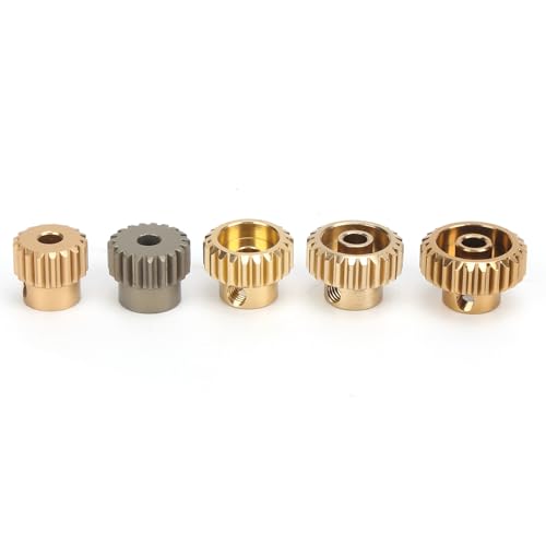 XIASABA 5PCS 7075 Aluminiumlegierung Motor Zahnradkit 48p Ritzelgetriebe für 1/10 RC -Auto 17T 19t 21t 23t 25t von XIASABA
