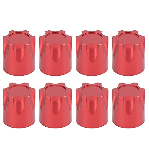 XIASABA 8 Stück RC-Felgen-Mittelkappen-Adapter M4-Mutter für Traxxas Hsp Axial Scx10 D90 1/10 RC-Auto, rot, hochwertige Aluminiumlegierung, korrosionsbeständig, leicht, hohe (Rot) von XIASABA