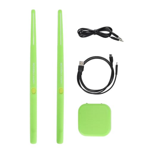 XIASABA Air Drum Set Bewegungsemerkennung Erkennung tragbare kompakte elektrische Lufttrommelsticks für Kinder und erwachsene Anfänger Ideale Geschenke Grün mit 3D -Bewegung (Grün) von XIASABA