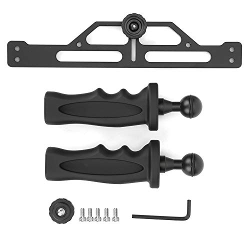 XIASABA Aluminiumlegierung Dual Handheld Hand Grip Diving Taschenlampenhalterung Unterwasser -Sportkamera -Halter Stabilisator für Starke leichte Blitzgeräte mit Auslöser für das von XIASABA