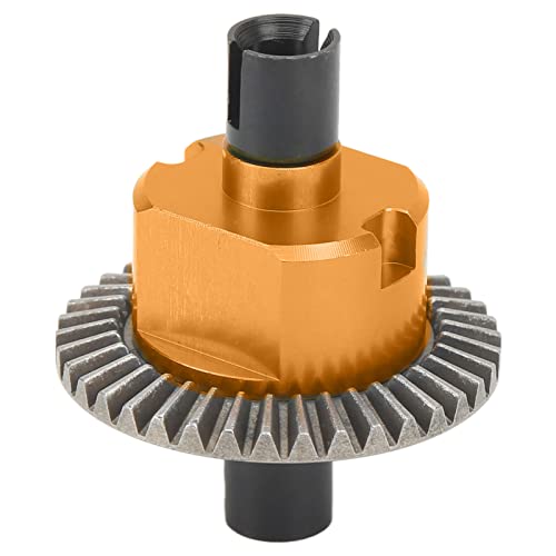 XIASABA HSP 94122 94123 94111 94188 1/10 RC -Auto 38T Differentialgetriebe Aluminiumlegierung Stahlstahl -Upgrade Teile Hocheffizienzgetriebe System (Gold) von XIASABA