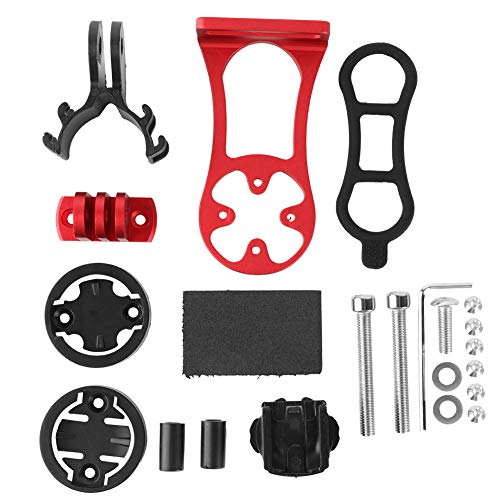 XIASABA Haltbarer Qualität Metall Fahrradfahrrad Computer Mount GPS -Halterung Halterhalter kompatibel mit Cateye Bryton für die Aufnahme von Reitlebnissen leicht und angemessen (Rot) von XIASABA