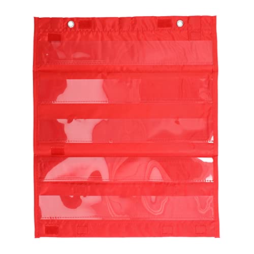 XIASABA MAGNETISCHE PECTION TAFT für Schüler mit 5 Reihen transparenter Taschen ideal für die Heimschule in roten Farbe (Red) von XIASABA