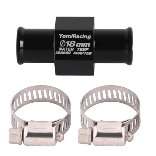 XIASABA Motorradwassertemperaturtemperaturgelenk -Rohrrohrschlauchsensor -Adapter -Qualität Aluminiumlegierung 18 mm 22 mm Optionaler universeller Anpassung für die meisten (18mm) von XIASABA