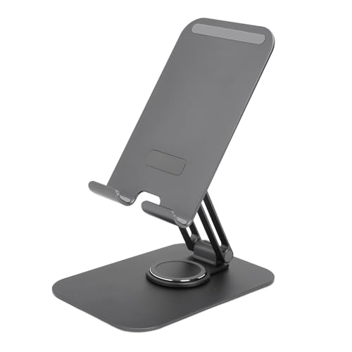 XIASABA Premium-Telefonhalter für den Schreibtisch, aus Aluminiumlegierung, mit faltbarem Design, platzsparend und mit 360-Grad-Drehfunktion von XIASABA