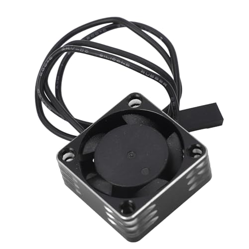 XIASABA RC -Auto Motor Kühllüfter Aluminiumlegierung 25x25 mm bürstenloser ESC -Hochgeschwindigkeits -Wärme -Dissipation Lüfter bietet effiziente Kühlung und Leistung für Ihr (Silver) von XIASABA