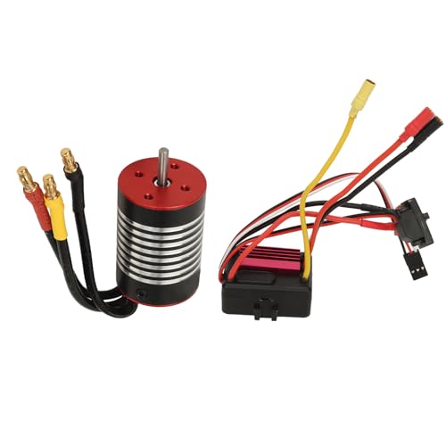 XIASABA RC BISSLEISEN ESC 35A 4 Pole Hochtorsion Aluminiumlegierung RC 2430 bürstenloser Motor für 1/16 1/18 RC -Auto 3200KV mit hohen Reinheit Kupferwicklungen und (4500KV) von XIASABA