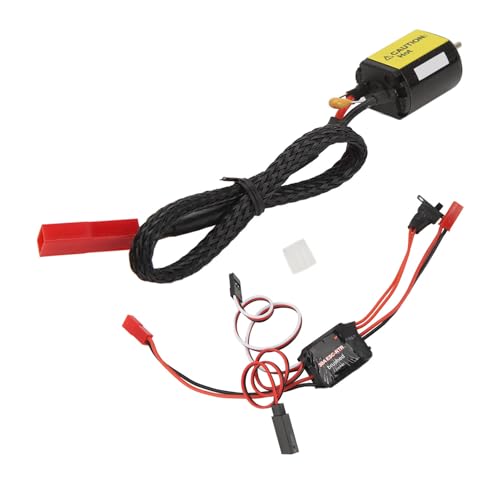 XIASABA RC-Bürstenmotor-ESC-Kombination, geräuscharmer 88T-Bürstenmotor mit hohem Drehmoment und 30A-Bürsten-ESC, ideal für RC-Crawler-Autos, Axial SCX24, von XIASABA