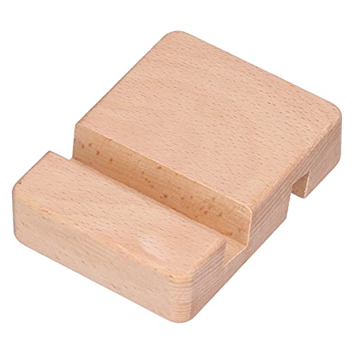 XIASABA Telefonständer aus Holz, kompakt, langlebig, universell, schlicht, stilvoll, modern, Telefonhalter für Zuhause und Büro, quadratisch, Doppelschlitz (Sifang Double Slot Mobiltelefonhalter) von XIASABA