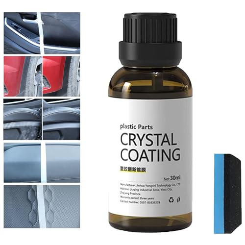 XIBHDN Crystal Coating for Car Plastics Parts,Plastic Parts Crystal Coating,Plastics Restorer Refurbish Agent,Long Duration Plastic Part Refresher Agent with Spong for Car (1Pcs) von XIBHDN