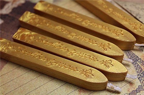 XICHEN® Siegelwachs-Stifte für Briefumschläge 5PCS Vintage gold von XICHEN